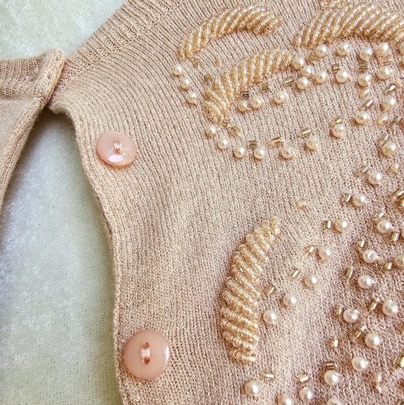 Anne Klein Beaded Cardigan Sweater - Picture 4 of 9